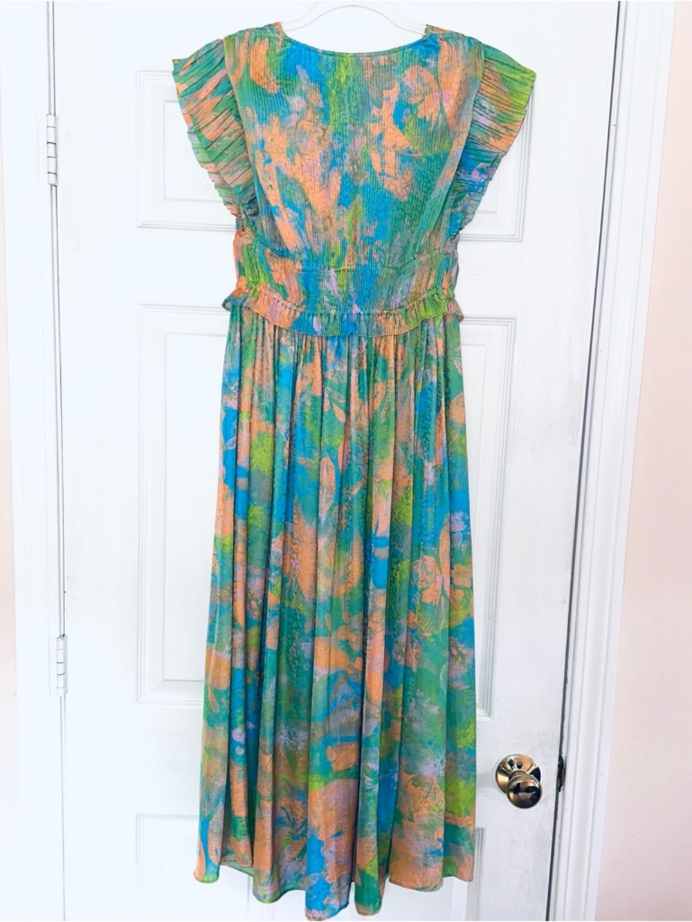 Anthropologie Current Air Watercolor Midi Dress XS - Picture 5 of 8